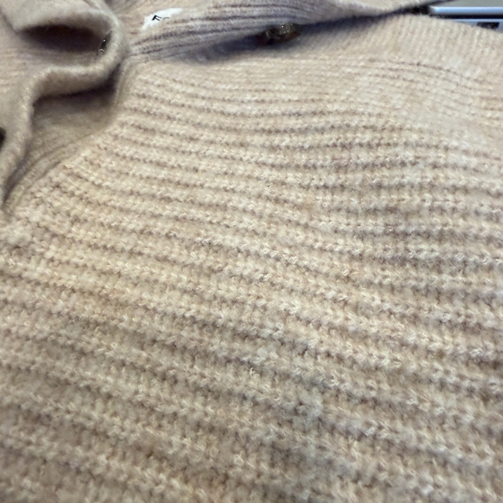 FRNCH Paris Wool Blend Tan Sweater Vest, Size Medium - Picture 10 of 10